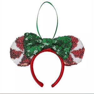 🍭 Minnie Ear Headband Peppermint Candy Ornament